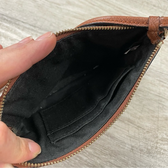 Coach Women's Wristlet Wallet in Crossgrain Leather - Saddle - Picture 7 of 11